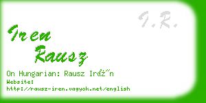 iren rausz business card